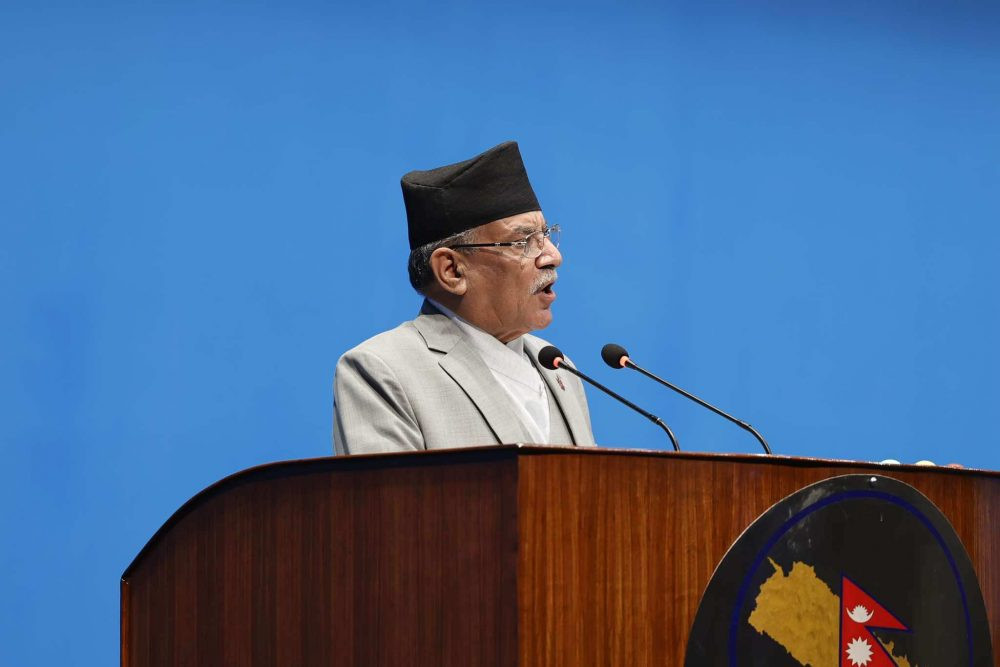 नीति तथा कार्यक्रममाथि छलफल सुरु, प्रचण्डले बोल्दै