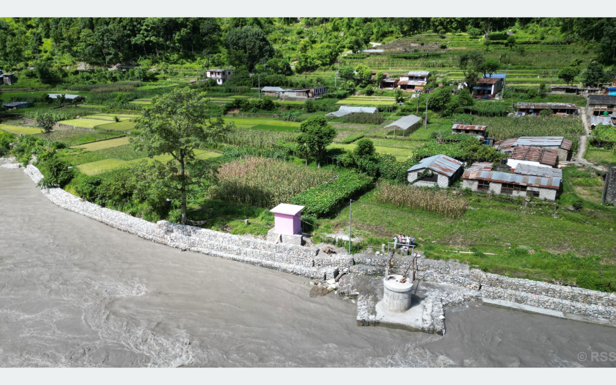 कालीगण्डकीको कटान रोकथाम गर्न तटबन्धन
