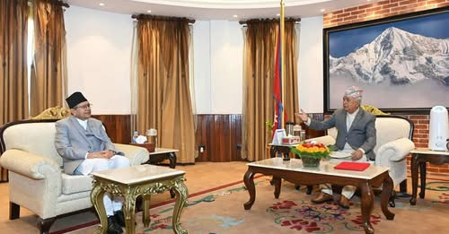 विधेयक फिर्ता भएपछि राष्ट्रपति भेट्न शीतल निवासमा सभामुख