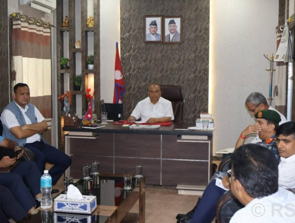 विपद् व्यवस्थापनसम्बन्धी कामको प्रगति समीक्षा सम्पन्न