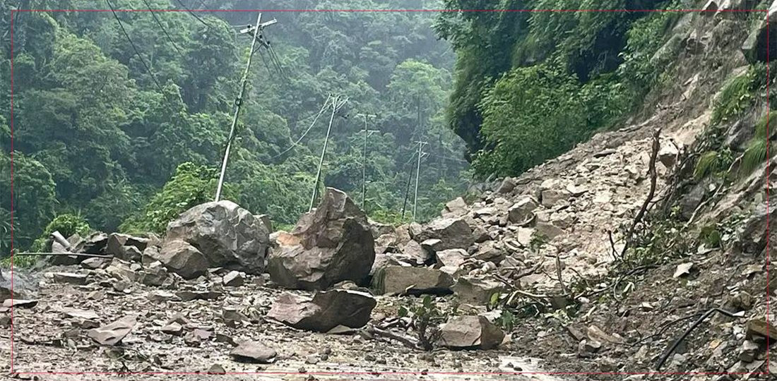 गुल्मी र पाल्पामा पहिरोले सडक अवरुद्ध
