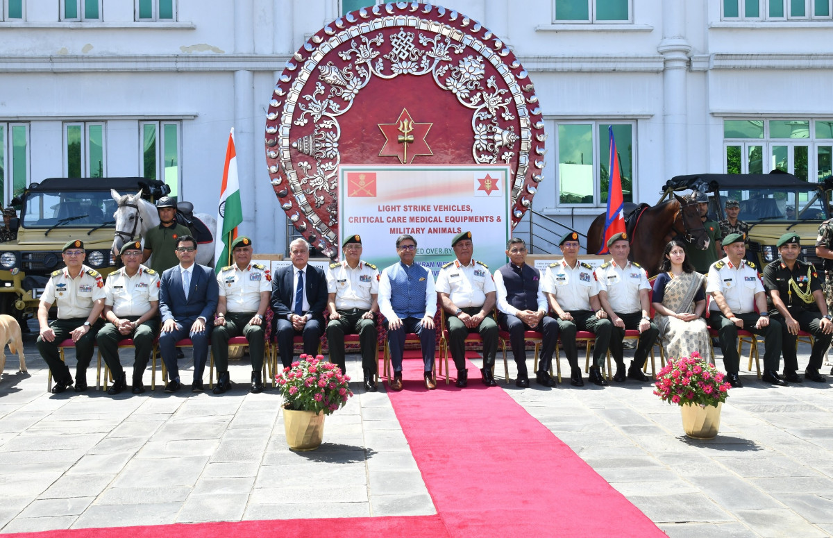 मित्रराष्ट्र भारतबाट सहयोग स्वरूप प्राप्त भएका सामग्रीहरू हस्तान्तरण/ग्रहण कार्यक्रम सम्पन्न