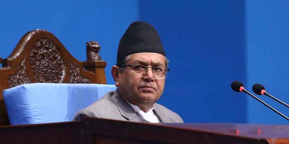सदनको अवरोध हटाउन सरकार र प्रतिपक्षीबीच संवाद नहुँदा चिन्तित छुः सभामुख घिमिरे