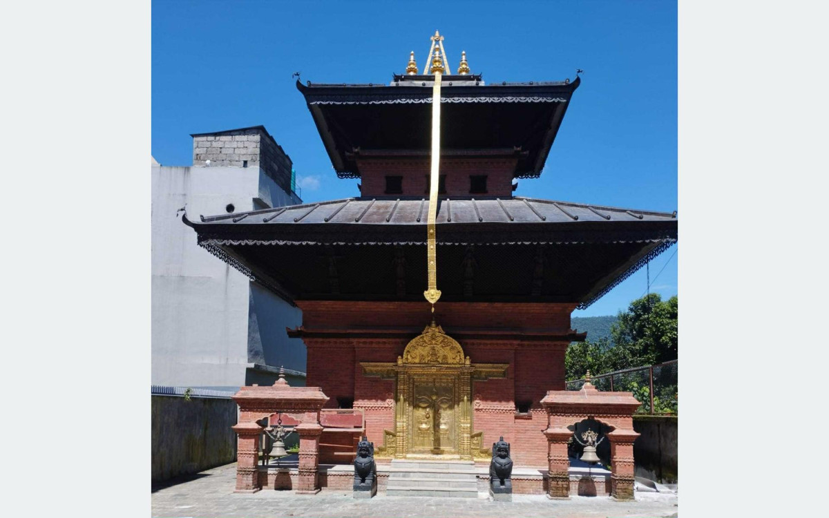 पोखरामा बन्यो भैरव मन्दिर