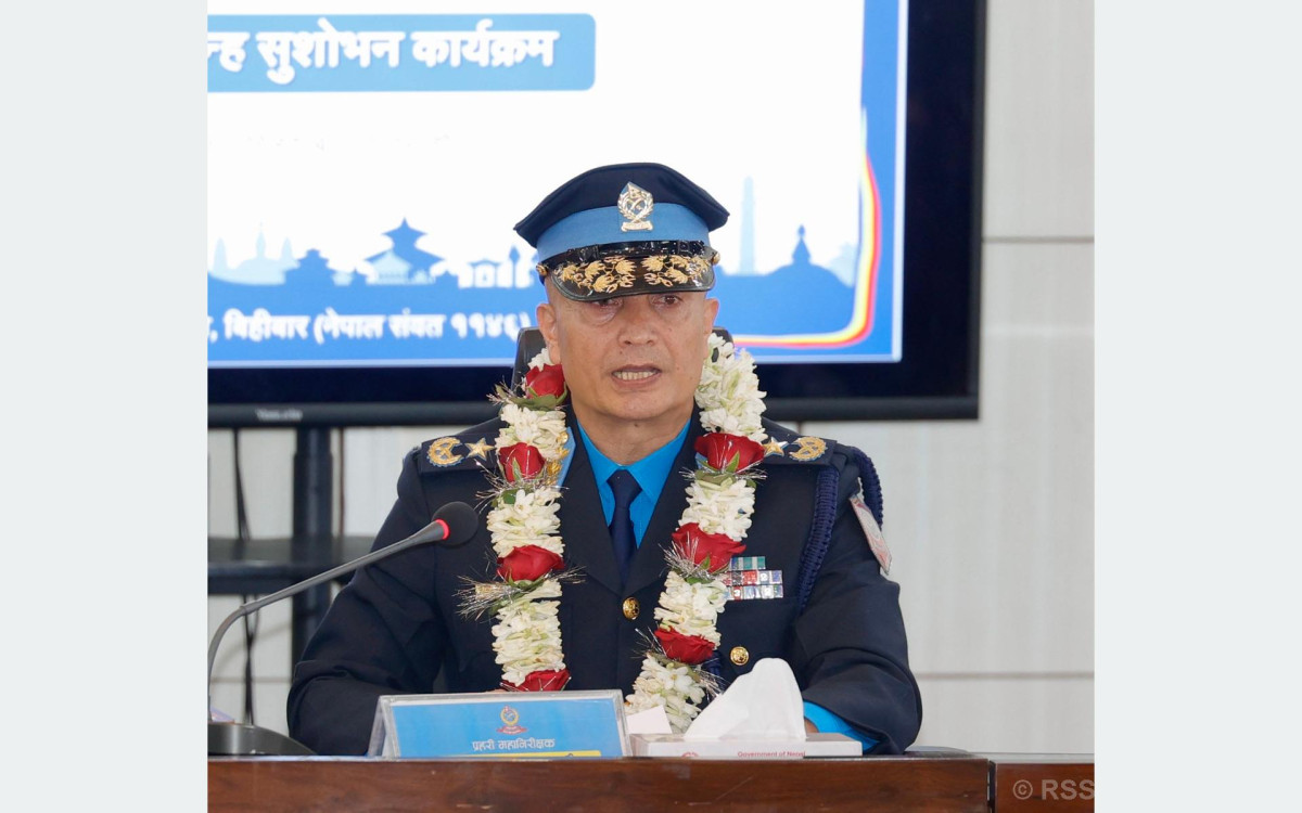 प्रहरीको मनोबल बढाउँदै जनअपेक्षा पूरा गर्ने नवनियुक्त प्रहरी महानिरीक्षक कार्कीको प्रतिबद्धता