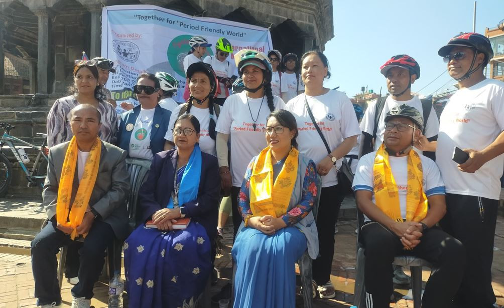 महिनावारी स्वच्छता दिवसमा एक्सपोज नेपालको साइकल र्‍याली