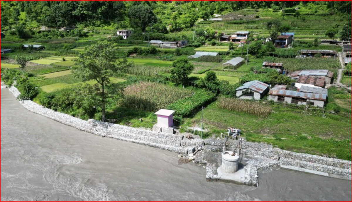 कालीगण्डकीको कटान रोकथाम गर्न तटबन्धन