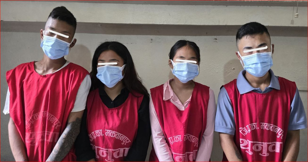 मकवानपुर लागूऔषध ट्रान्जिट बन्दै : ६.४ ग्राम खैरो हेरोइनसहित ७ जना पक्राउ