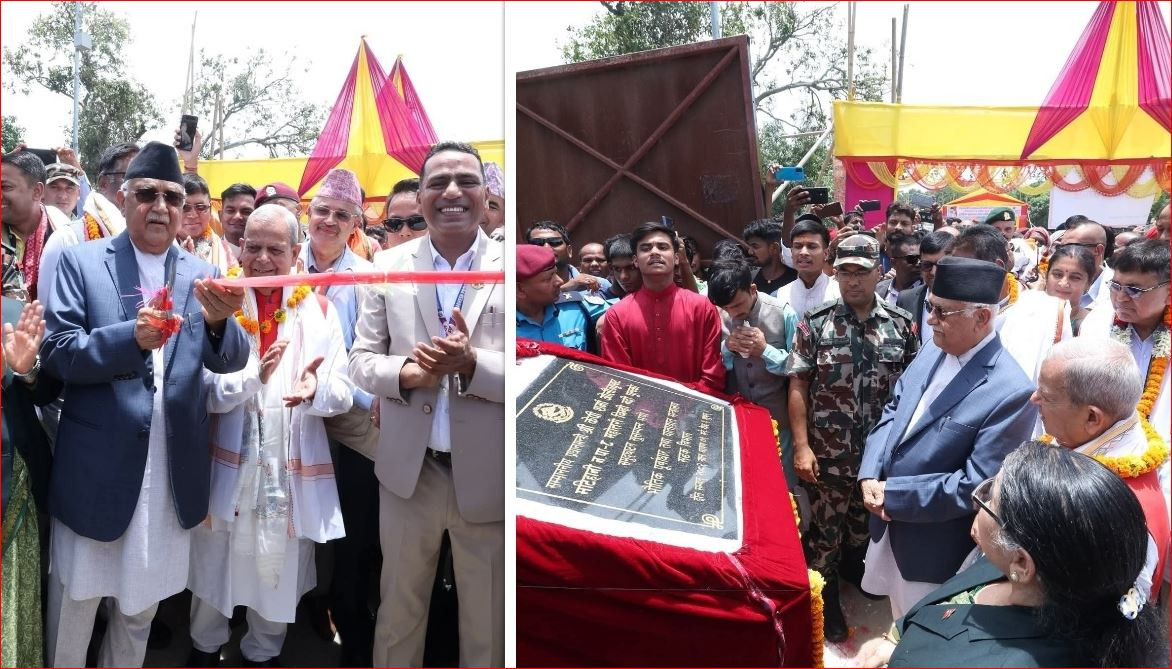प्रधानमन्त्री ओलीद्वारा मटिहानीको पुल र प्रसूति गृह भवनको उद्घाटन