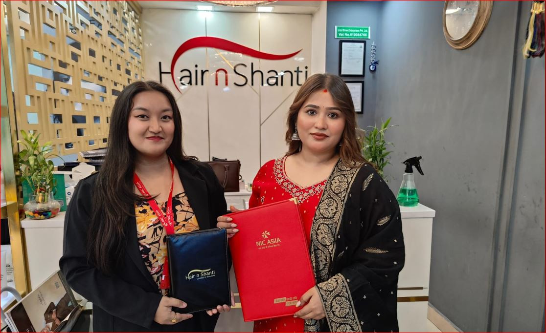 एनआईसी एशिया बैंकका ग्राहकहरूलाई हेयर एण्ड शान्ती युनिसेक्स सैलुनको सेवामा विशेष छुट