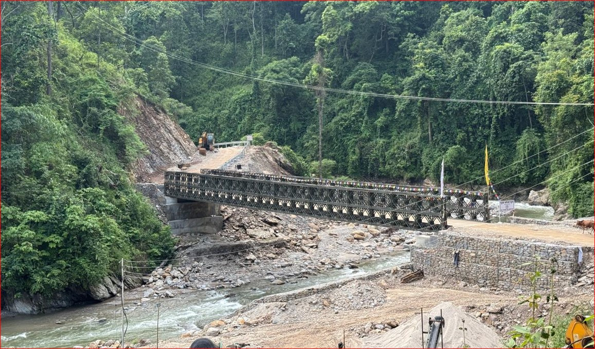 पुवा खोलामा बनेको बेलिब्रिज, इलाम, पाँचथरबाट बिर्तामोड पुग्न ३६ किमी दुरी छोट्यायो