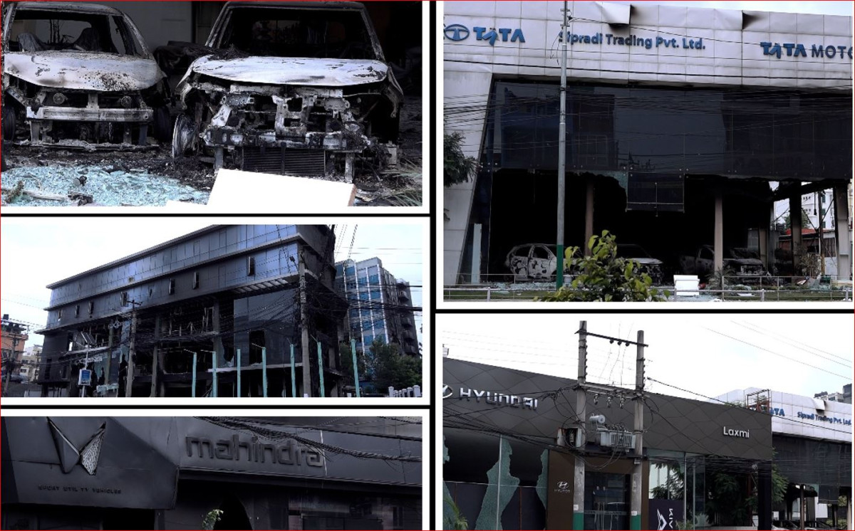 यस्तो अवस्थामा छन्, जलेर नष्ट भएका गाडिका सोरुमहरू