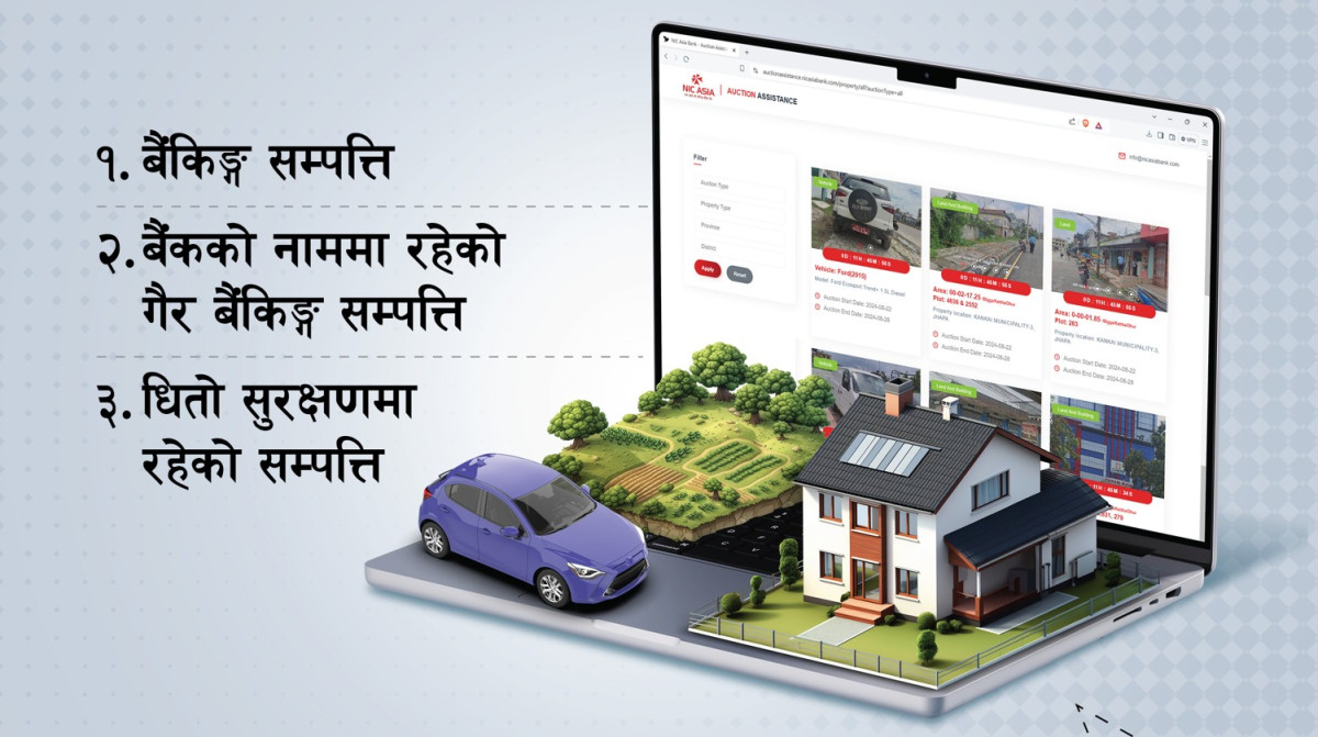 एनआईसी एशिया बैंकले लिलाम बिक्री गर्न लागेका सम्पत्तिको विवरण कसरी हेर्ने ?