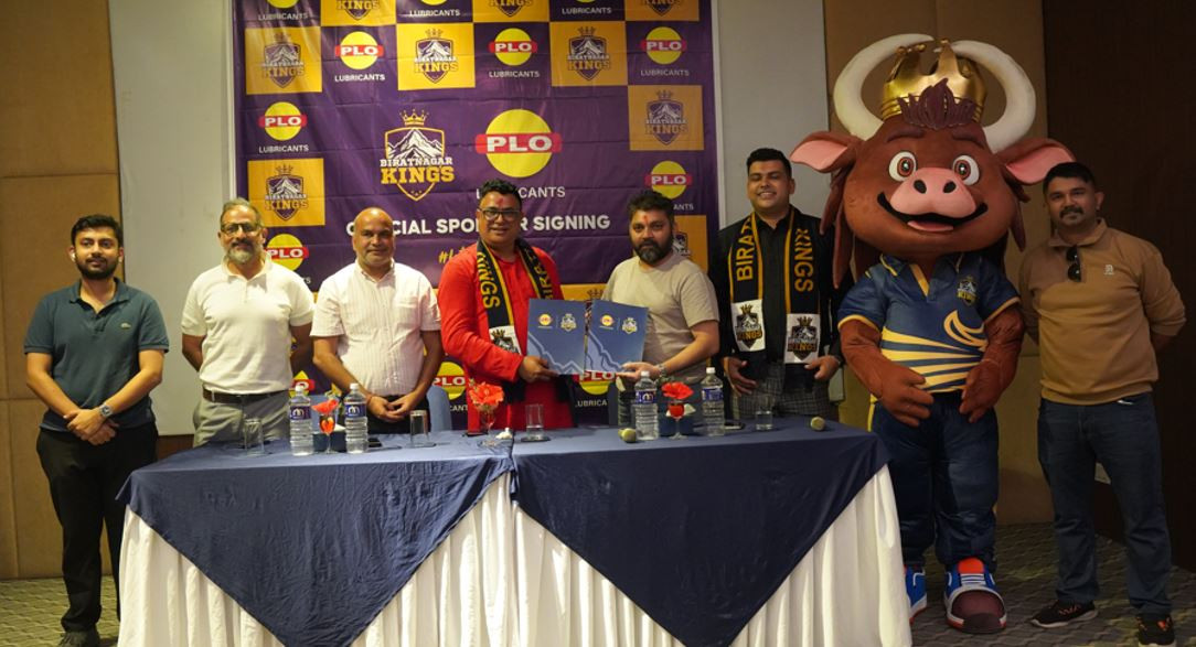 पीएलओ ग्रुप र विराटनगर किंग्सबीच एनपीएलका लागि स्पोन्सरशिप सम्झौता