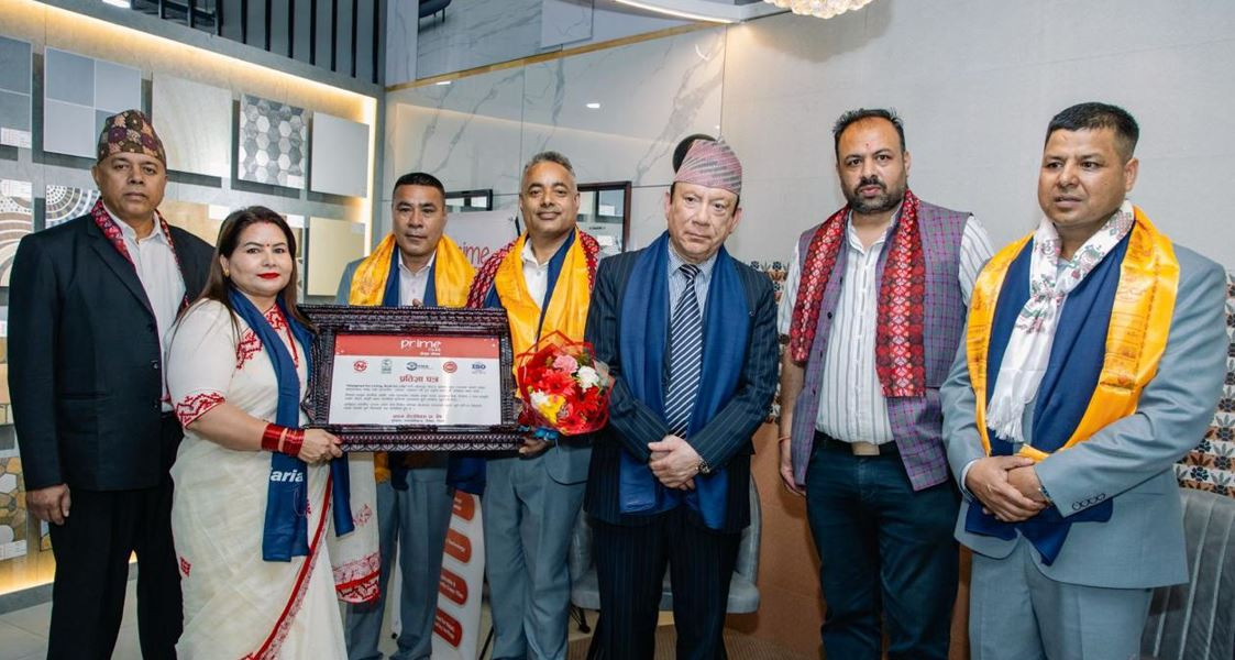 प्राइम टायल्सको नयाँ लक्जरी शोरुम जोरपाटीमा, डिजाइन, टेक्स्चर तथा फिनिसिङका सयौँ प्रकारका टायल्स उपलब्ध