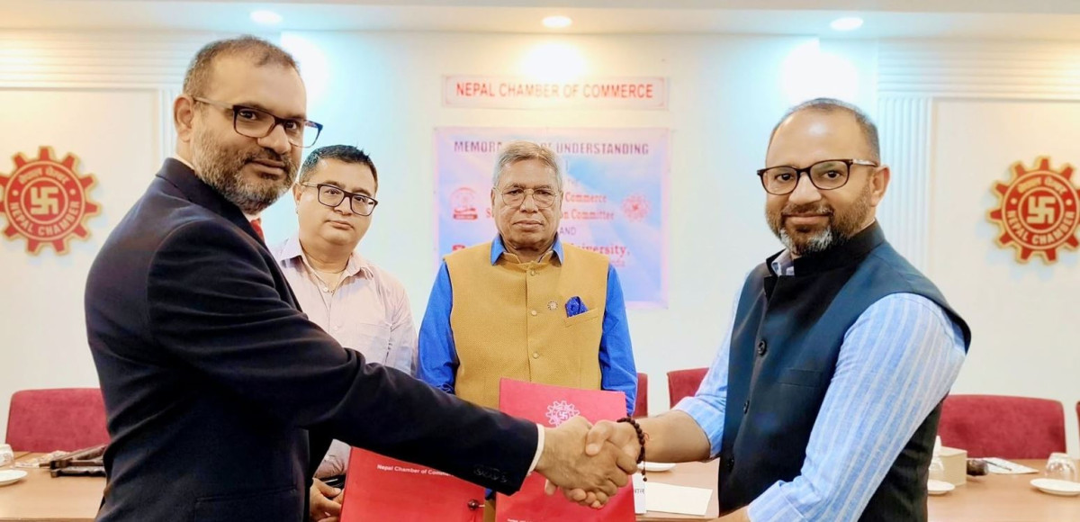 नेपाल चेम्बर अफ कमर्स र भारतको बेनेट विश्वविद्यालयले उद्यमशीलता तथा नवप्रवर्तनमा सहकार्य गर्ने