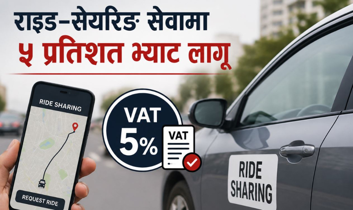 राइड–सेयरिङ सेवामा नयाँ नियम: राइडरबाट ५ प्रतिशत भ्याट लागू