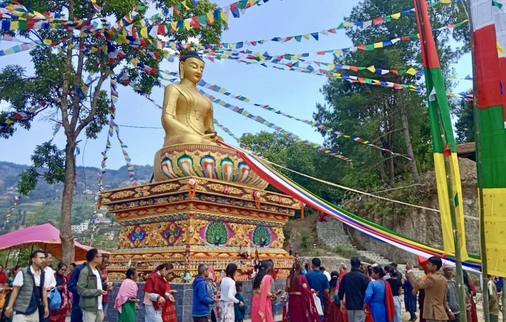 भुइँचालो डाँडामा ३० फिट अग्लो बुद्धको प्रतिमा निर्माण, ‘थेरापी पार्क’ पनि बनाइँदै