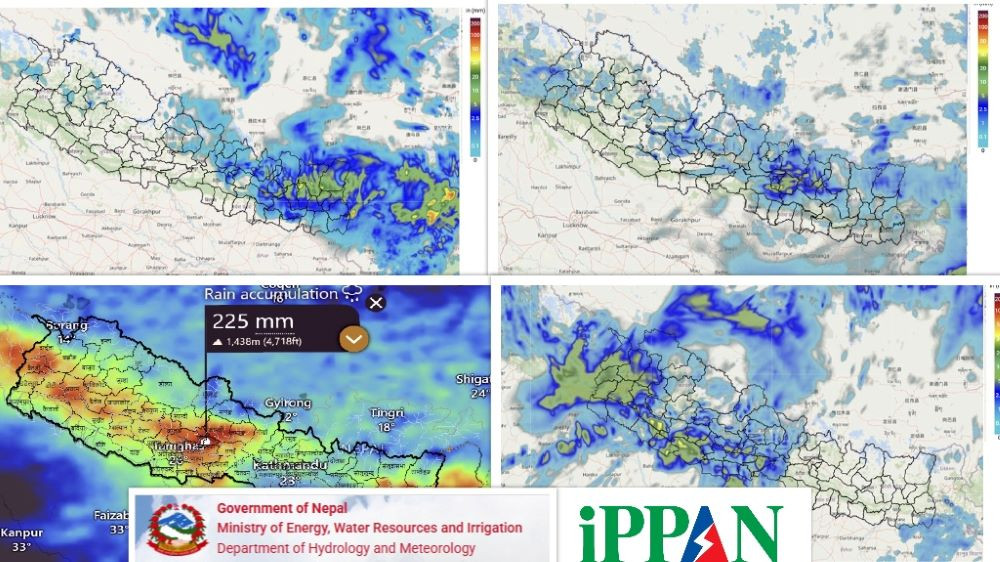 आमागी तीन दिन अत्यधिक वर्षा हुनसक्ने, जलविद्युत आयोजनाहरुमा पूर्वतयारी गर्न इप्पानको आग्रह