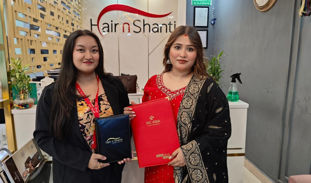 एनआईसी एसिया बैंकका ग्राहकलाई हेयर एण्ड शान्ति युनिसेक्स सैलुनमा १० प्रतिशत छुट