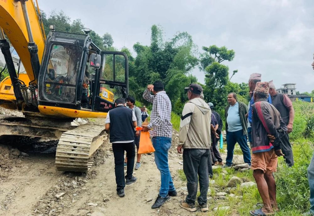 म्याग्दीको भगवती-बेगखोला सडक स्तरोन्नति सुरु