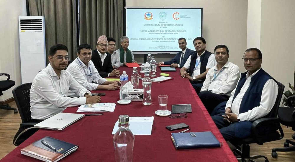 नार्क र मदन भण्डारी विज्ञान तथा प्रविधि विश्वविद्यालयले कृषि अनुसन्धानमा सहकार्य गर्ने