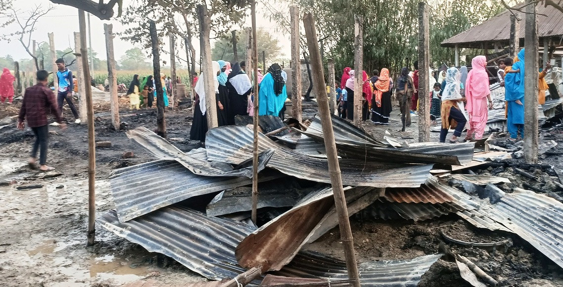 सुनसरीको वसन्तपुरमा आगलागी, २६ वटा घर टहरा जले