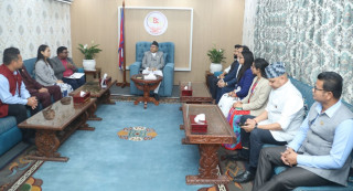 रवि लामिछानेको निलम्बन फुकुवाको माग गर्दै रास्वपा नेता सभामुखको कार्यालयमा