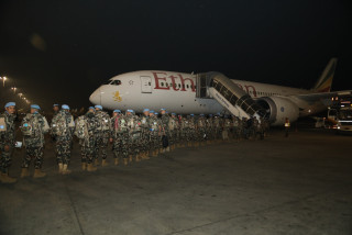 २०२ जना नेपाली शान्ति सैनिकहरू मिसन इलाकातर्फ प्रस्थान