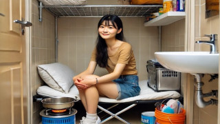 कोठा भाडा तिर्न नसकेपछि बाथरूम भाडामा लिएर बस्छिन् युवती