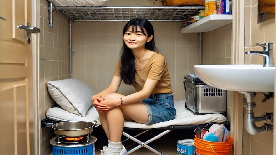 कोठा भाडा तिर्न नसकेपछि बाथरूम भाडामा लिएर बस्छिन् युवती