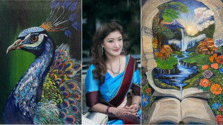 हिमानी शाहले आफैँले बनाएका दुई पेन्टिङ बेचिन्  १२ लाख ६० हजारमा
