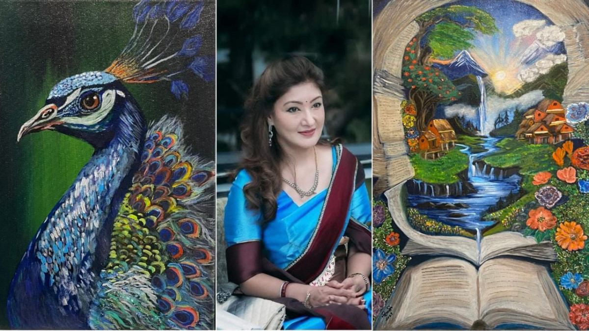 हिमानी शाहले आफैँले बनाएका दुई पेन्टिङ बेचिन्  १२ लाख ६० हजारमा