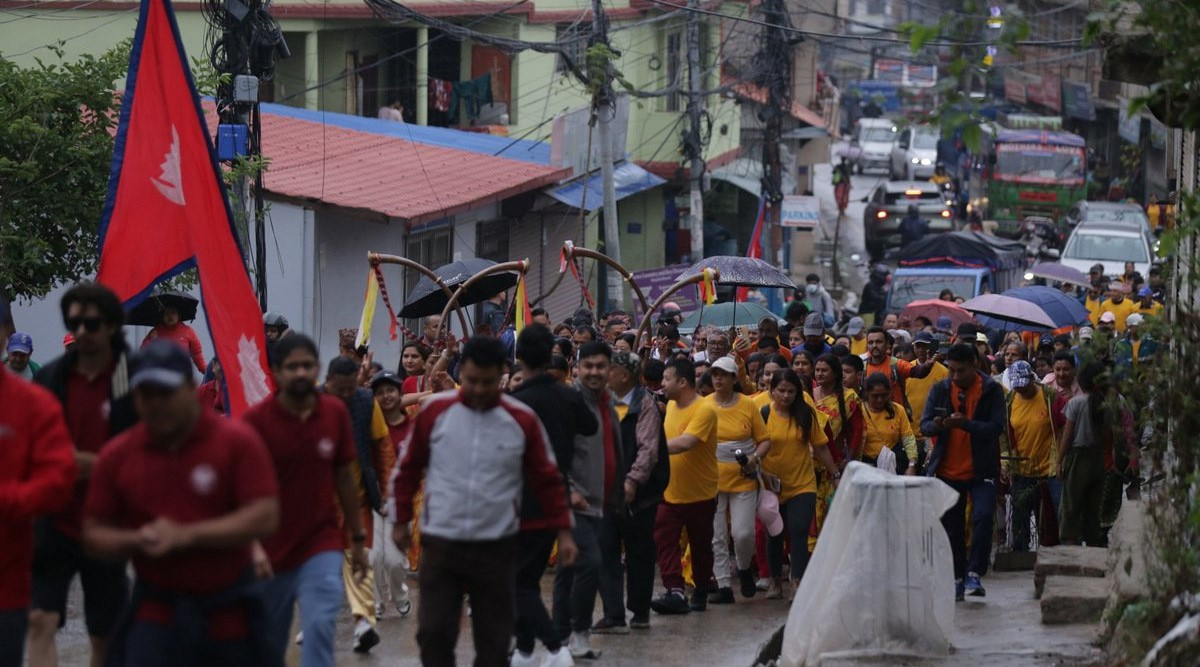 प्राण प्रतिष्ठाको प्रचारको लागि सितापाईला चोकदेखि बद्रीनारायण धामसम्म वाकाथन