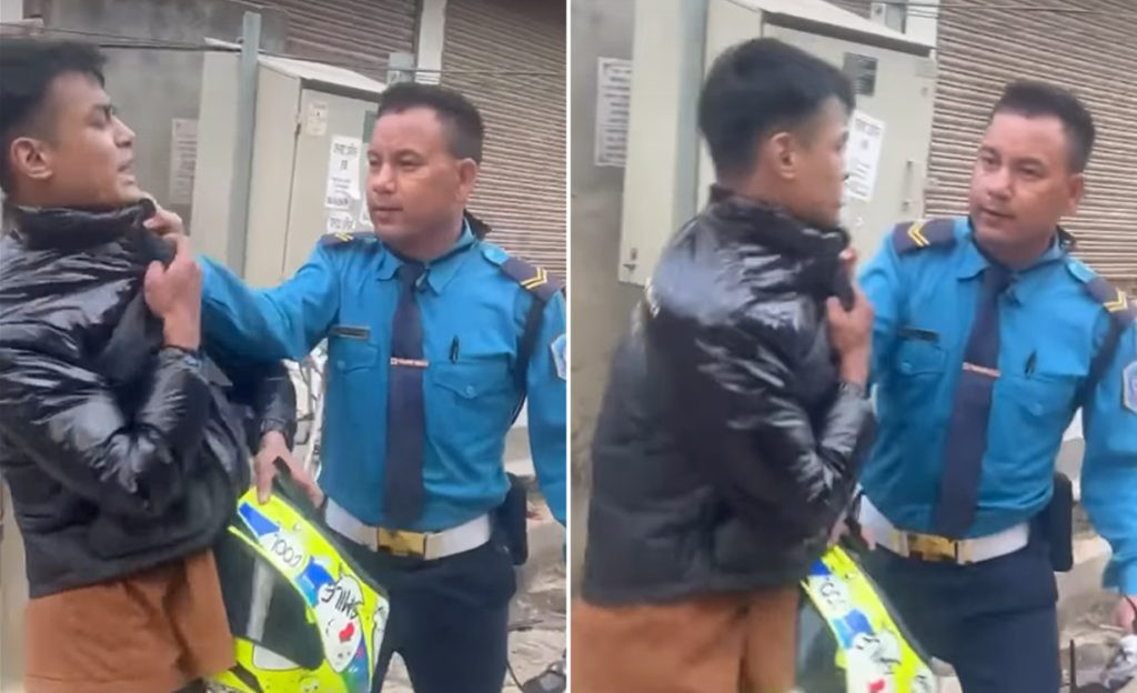 ट्राफिक प्रहरीले सर्वसाधारण कुटेको अर्कोभाइरल भिडियो एक वर्ष पुरानो