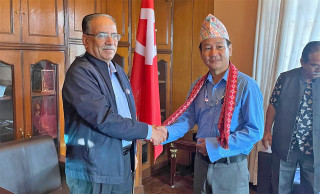 हर्क साम्पाङलाई  प्रचण्डले भने- उट्पट्याङ कुरा गर्नुहुन्छ, नकारात्मक नहुनुस्, हामी सँगै हिँड्न पर्छ