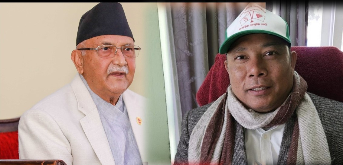रेशम चौधरी र प्रधानमन्त्री केपी शर्मा ओलीबीच भेटवार्ता