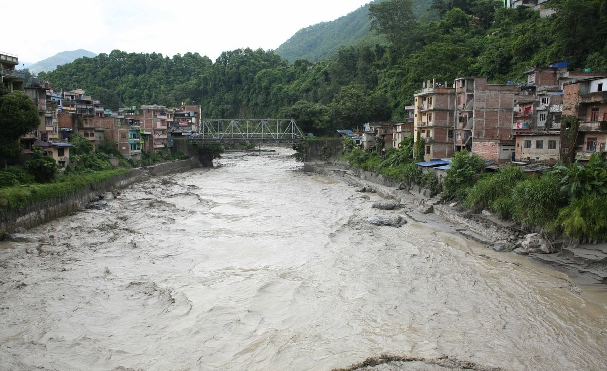 घट्दो क्रममा भोटेकोशीको बाढी