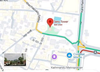 गुगल म्यापमा धरहरालाई ‘सेतो टावर’ देखायो