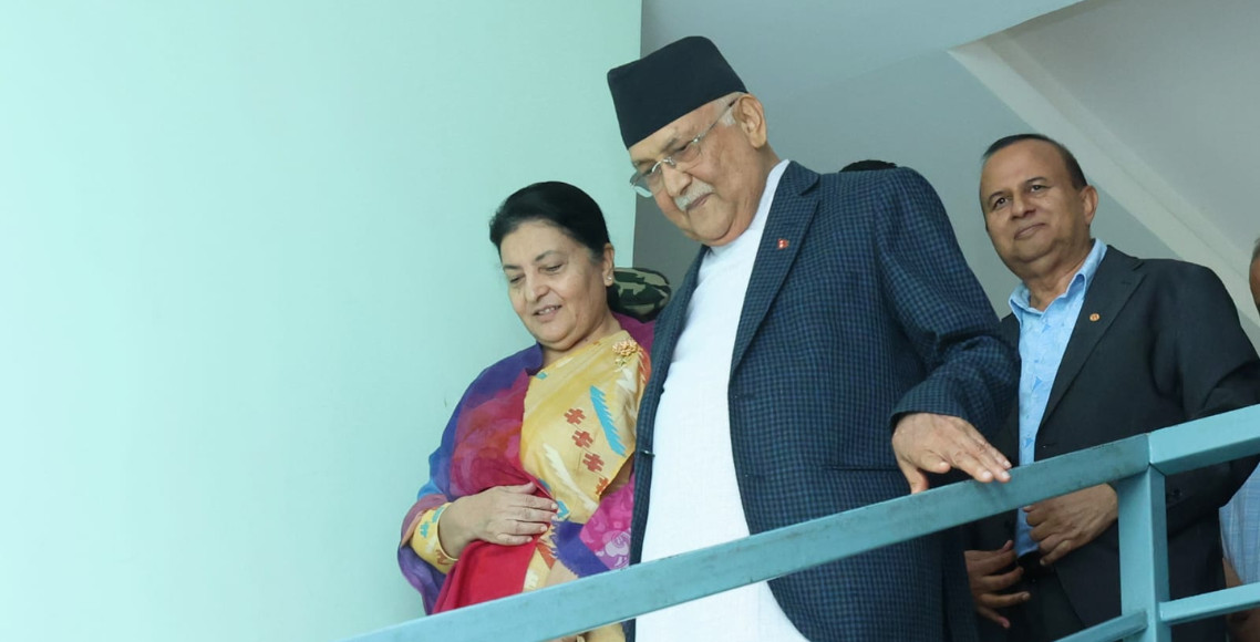 प्रधानमन्त्री ओली र पूर्वराष्ट्रपति भण्डारीबीचको भेटवार्ता सकियो