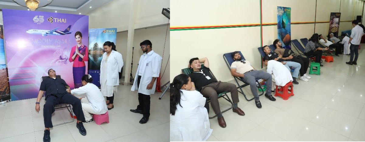 जिएसए सोसाईटी ईन्टरनेशनल ट्राभल्सद्वारा रक्तदान कार्यक्रम सम्पन्न