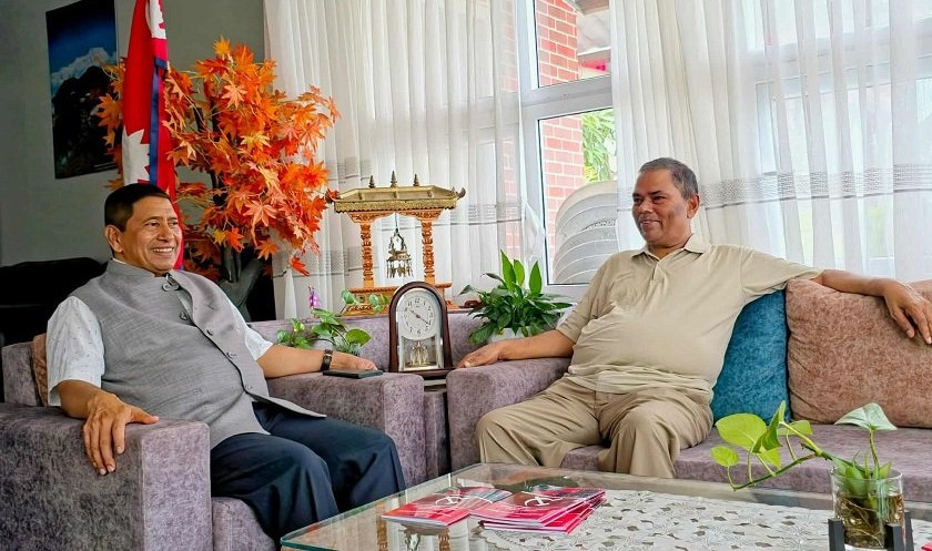 नारायणकाजी श्रेष्ठ र उपेन्द्र यादवबिच भेटवार्ता