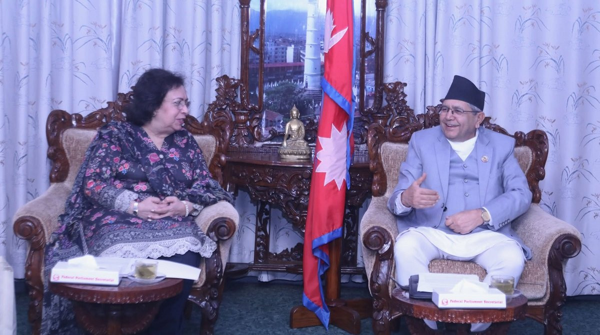 पाकिस्तानको संसदीय प्रतिनिधिमण्डलसँग सभामुखको शिष्टाचार भेट