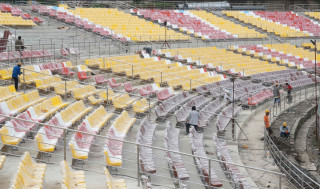 त्रिवि क्रिकेट मैदानमा प्यारापिट निर्माण अन्तिम चरणमा