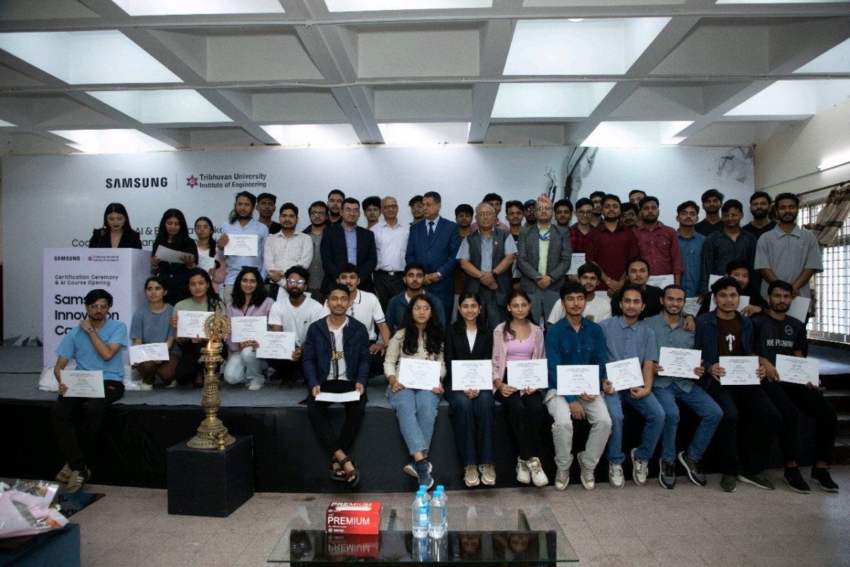 सामसङ इनोभेसन क्याम्पसका ५६ विद्यार्थीहरूलाई प्रमाणपत्र वितरण