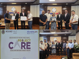 नेपाल लाइफद्वारा राउन्ड टेबल नेपालसँगको सहकार्यमा सगरमाथाका ५ हजार किलो फोहोर सङ्कलन