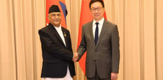 प्रधानमन्त्री ओली र चिनियाँ उपराष्ट्रपति चङबिच भेटवार्ता