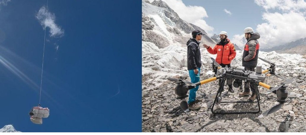 सगरमाथाको फोहर सङ्कलनमा ड्रोनको प्रयोग