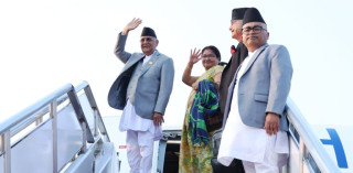 चीन भ्रमण सकेर स्वदेश प्रस्थान गरे ओली