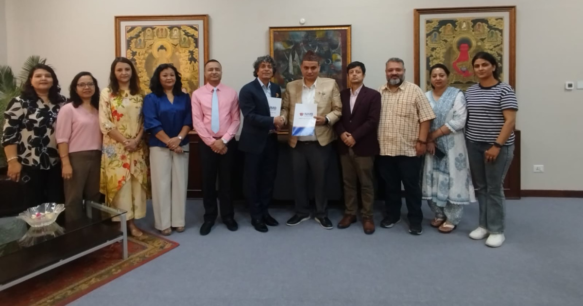 नेपाल इन्भेष्टमेण्ट मेगा बैंक लिमिटेड र नेपाल मेडिकल एसोसिएसनबीच व्यावसायिक सम्झौता